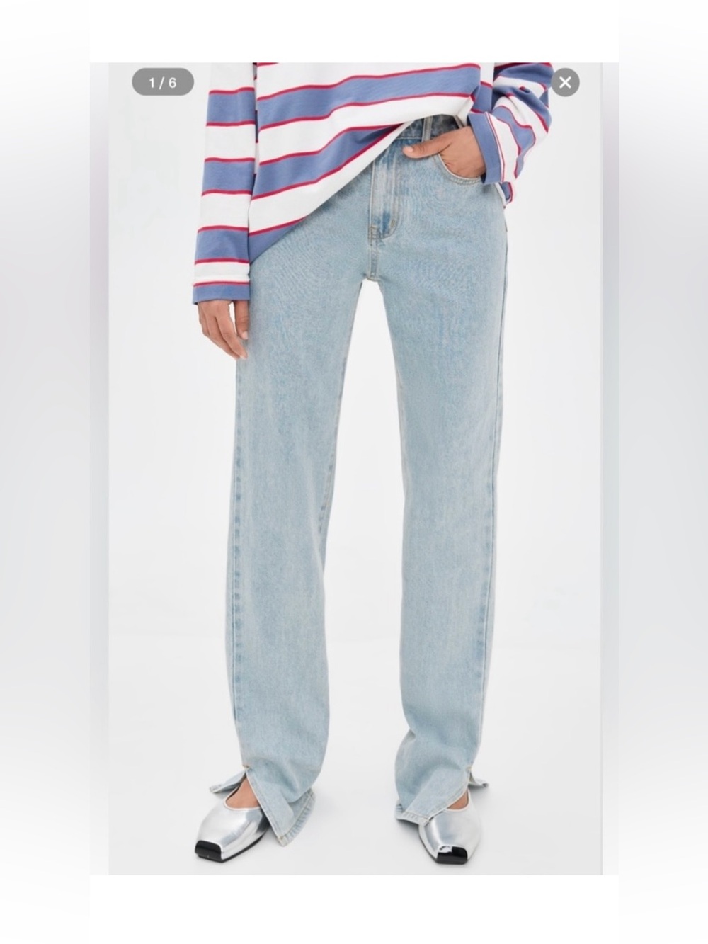 Lioness Light Wash Straight Jeans